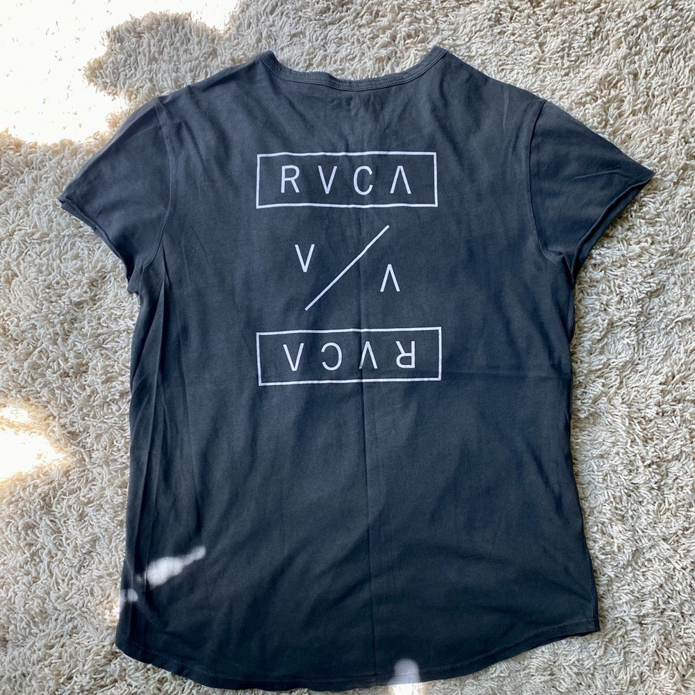 Women’s RVCA short sleeve shirt, size M.